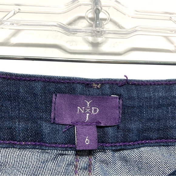 NYDJ Not Your Daughters Jeans Medium Dark Blue Skinny Jeans Mid High Rise size 6 - Picture 3 of 11